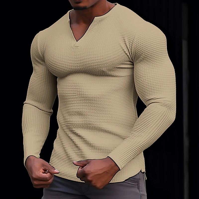 Herren Langarmshirt mit strukturiertem Design ModeGeist