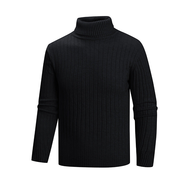 Herren eleganter Pullover mit hohem Kragen und feiner Rippenstruktur ModeGeist