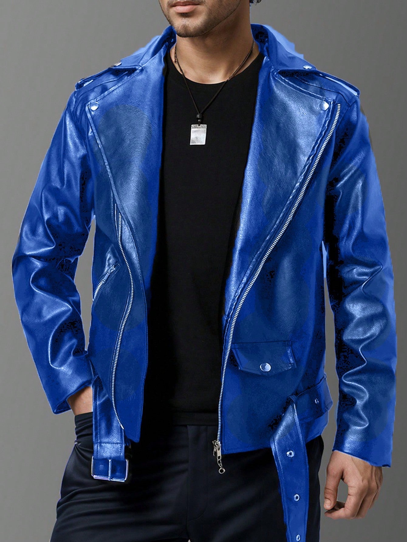 Herren stilvolle Bikerjacke aus hochwertigem Echt ModeGeist