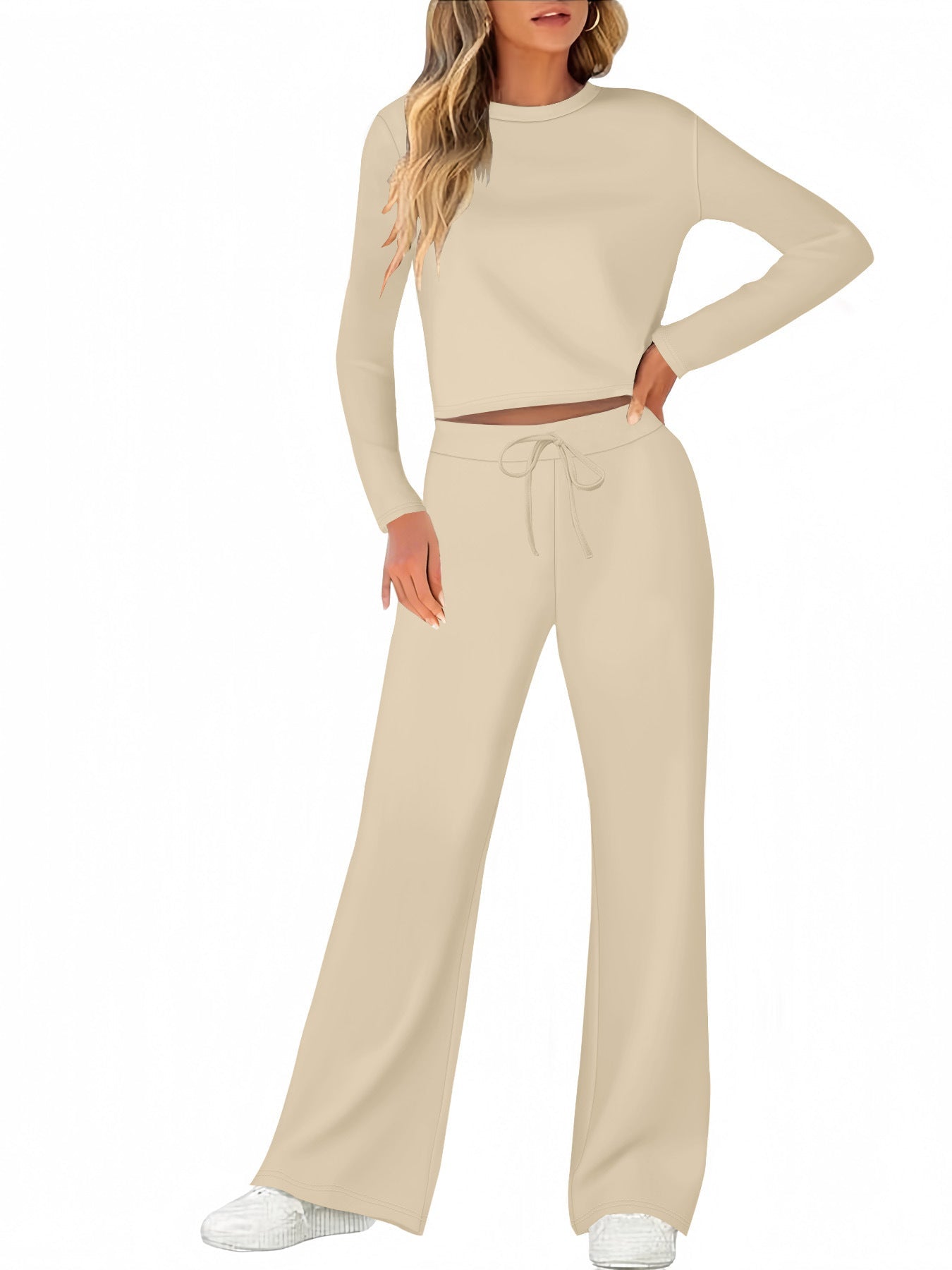 Damen Bequemes Lounge-Set mit weitem Schnitt und langem Arm ModeGeist