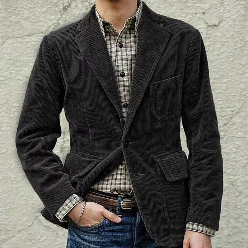 Herren modischer Cordblazer mit mehreren Taschen und eleganter Passform ModeGeist