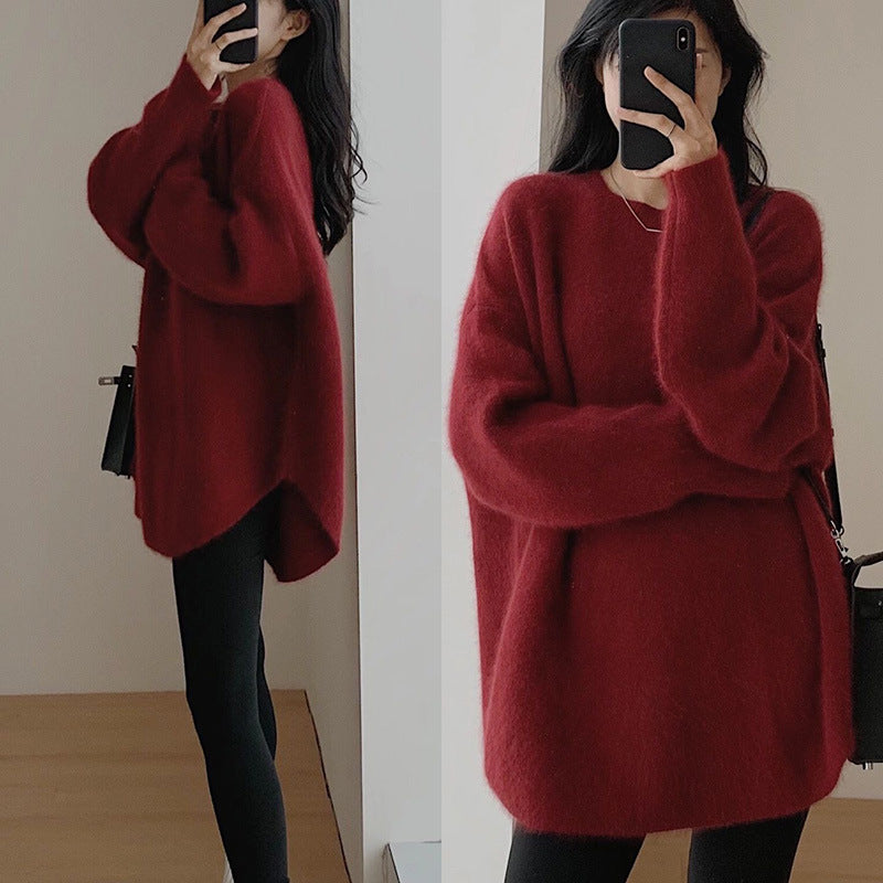 Damen Oversized Strickpullover mit lässigem Schnitt und voluminösen Ärmeln ModeGeist