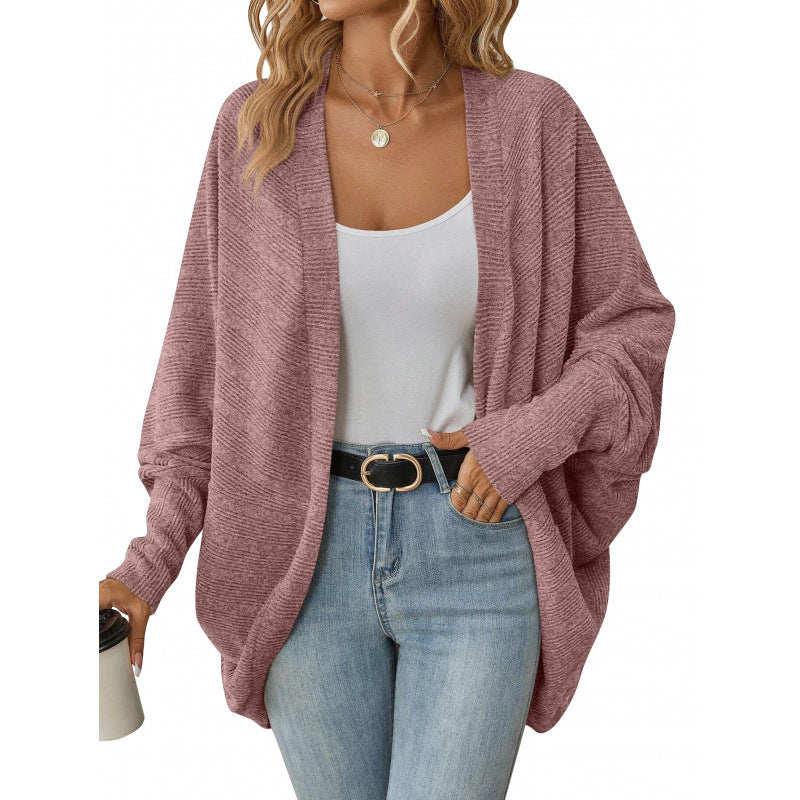 Damen lässige Strickjacke mit oversized Schnitt und lässigen Ärmeln ModeGeist