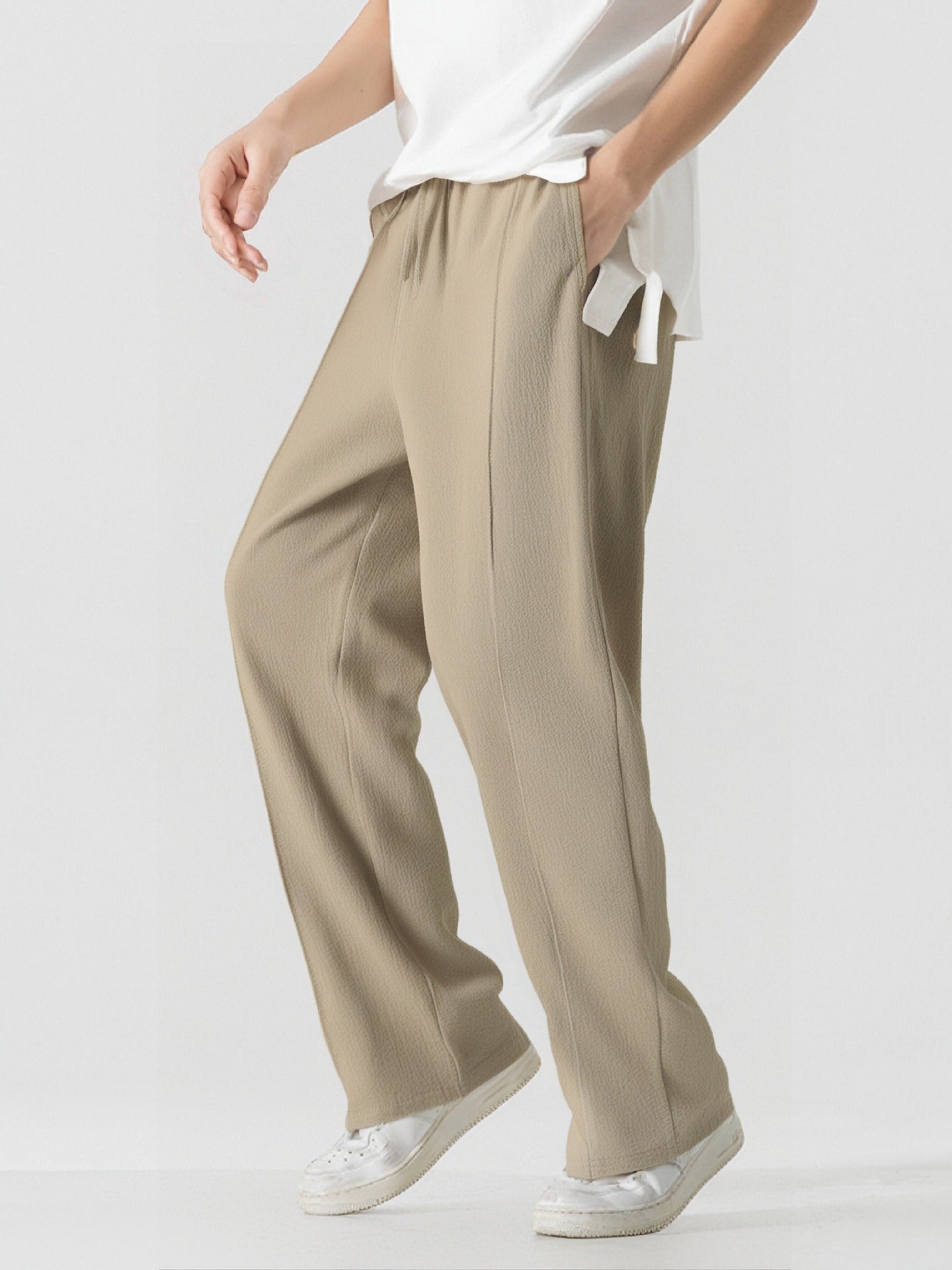 Herren Elegante, weite Freizeithose aus atmungsaktivem Gewebe ModeGeist