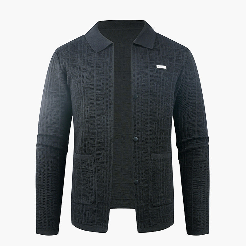 Herren modische Strickjacke mit einzigartigem Muster ModeGeist