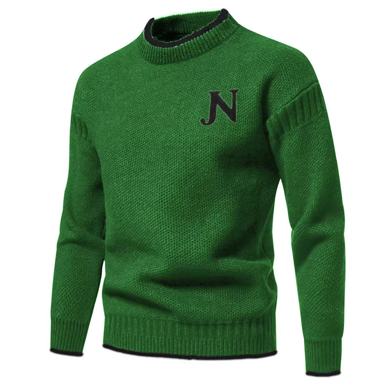 Herren Strukturierter Strickpullover mit Rundhalsausschnitt ModeGeist