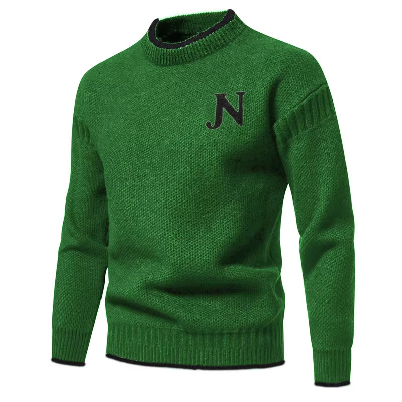 Herren Strukturierter Strickpullover mit Rundhalsausschnitt ModeGeist