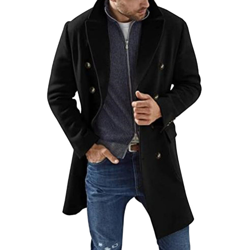 Herren Doppeltuchmantel mit klassischem Schnitt und modischen Details ModeGeist