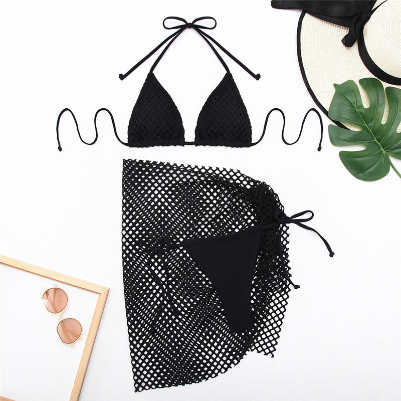 Bikini-Set für Damen mit transparentem Netz und verstellbaren Trägern von MODEGEIST