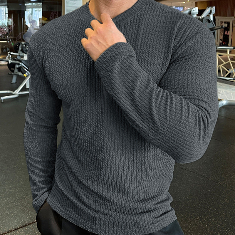 Herren Langarmshirt mit strukturiertem Gewebe ModeGeist