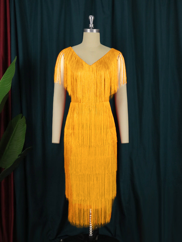 Damen Fransen Kleid ModeGeist