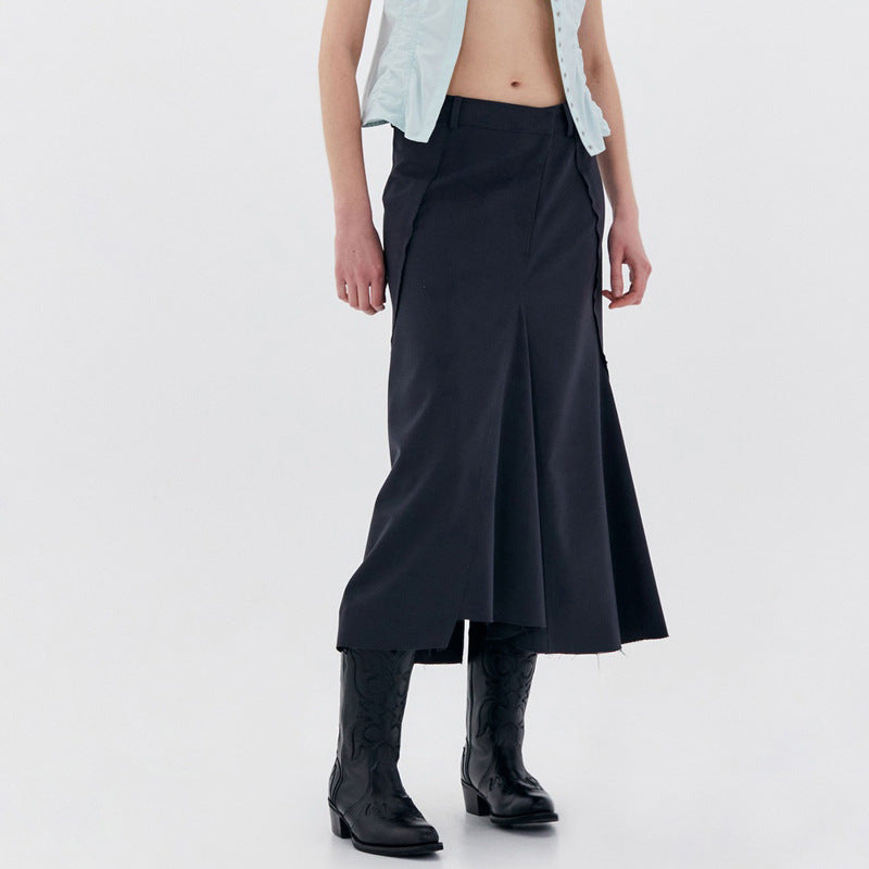 Edler Damen-Maxirock aus feinem Stoff, tailliert mit Seitenschlitz – MODESTYLE