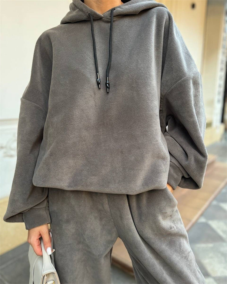 ModeGeist | Crew Polar Fleece Kapuzenpullover und Jogginghose Zweiteiliges Satz