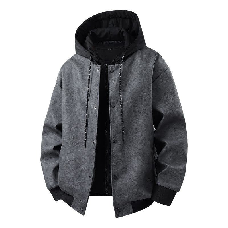 Herren modische Übergangsjacke mit abnehmbarer Kapuze und sportlichen Akzenten ModeGeist