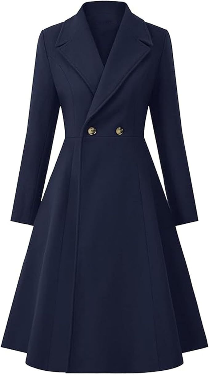 Damen Eleganter Oversize-Mantel mit doppelter Knopfreihe ModeGeist