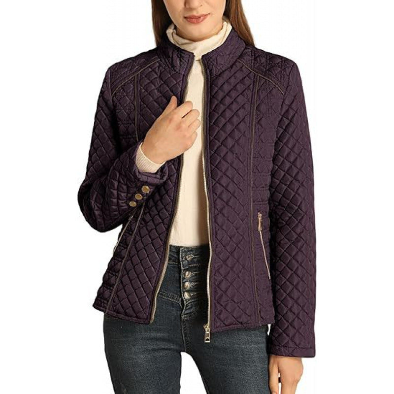 Damen gesteppte Freizeitjacke mit hohem Kragen ModeGeist