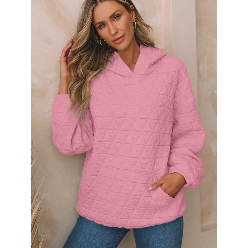 Damen gesteppter Kapuzenpullover mit praktischen Taschen ModeGeist