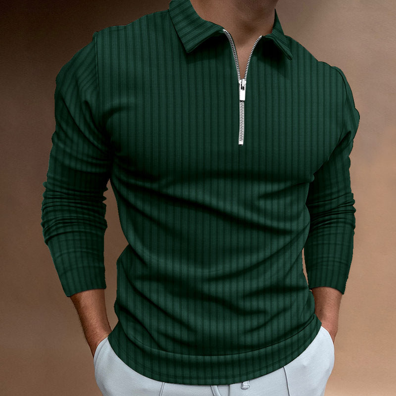 Herren modischer Poloshirt mit Reißverschluss ModeGeist