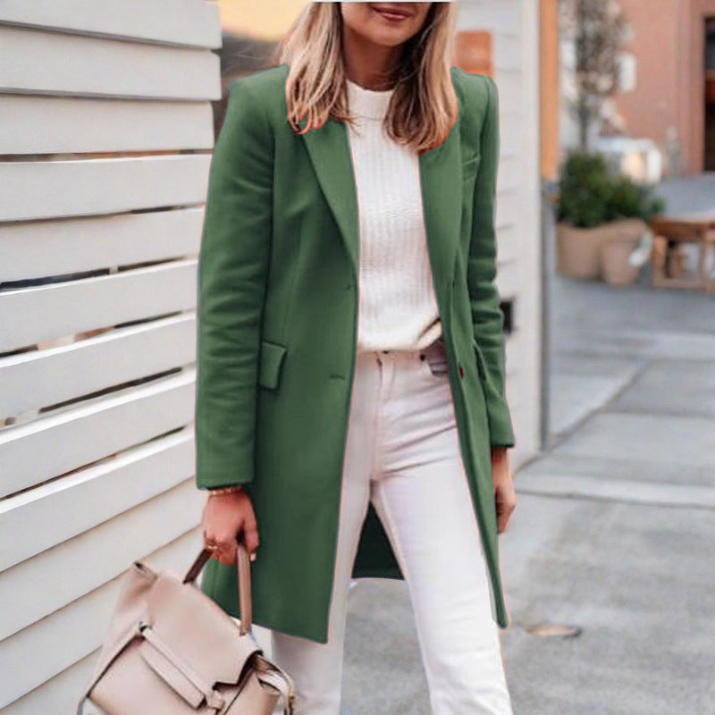 Damen eleganter und bequemer Wollmantel ModeGeist
