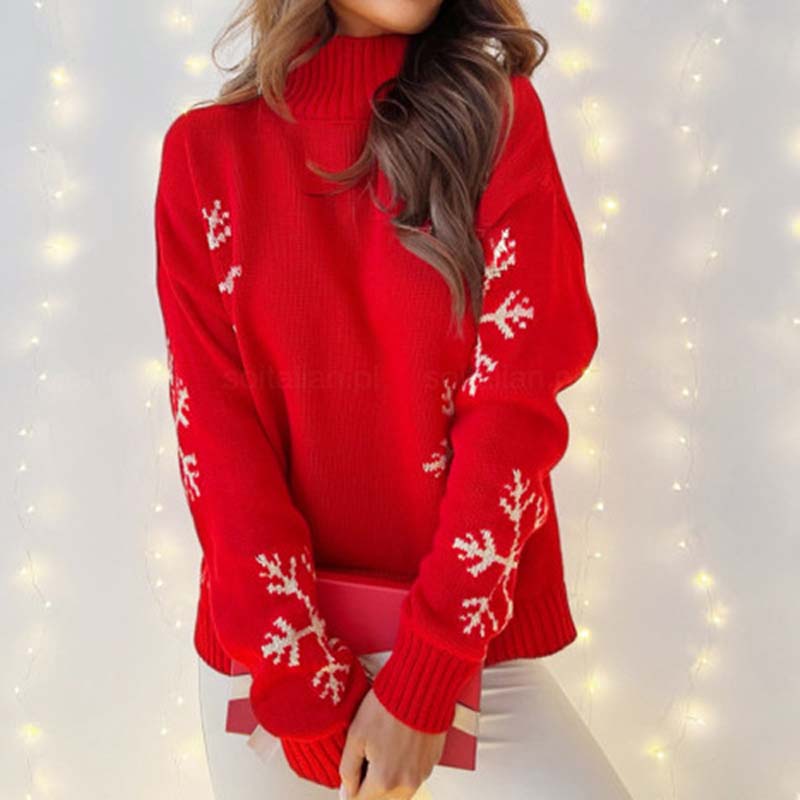 ModeGeist | Weihnachtlicher Strickpullover Mit Fröhlichem Motiv