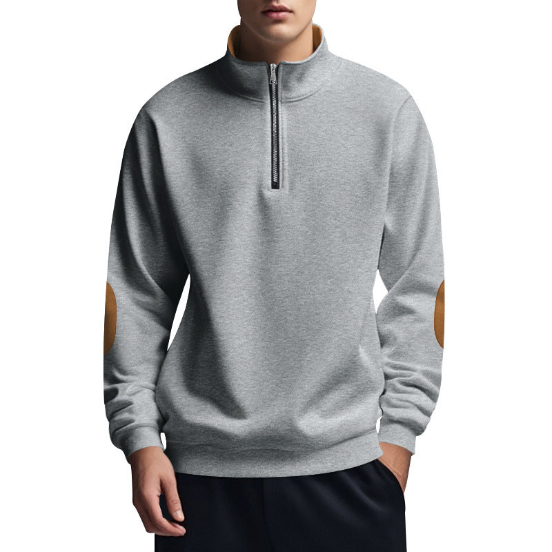 Herren sportlicher Pullover mit Stehkragen und Reißverschluss ModeGeist