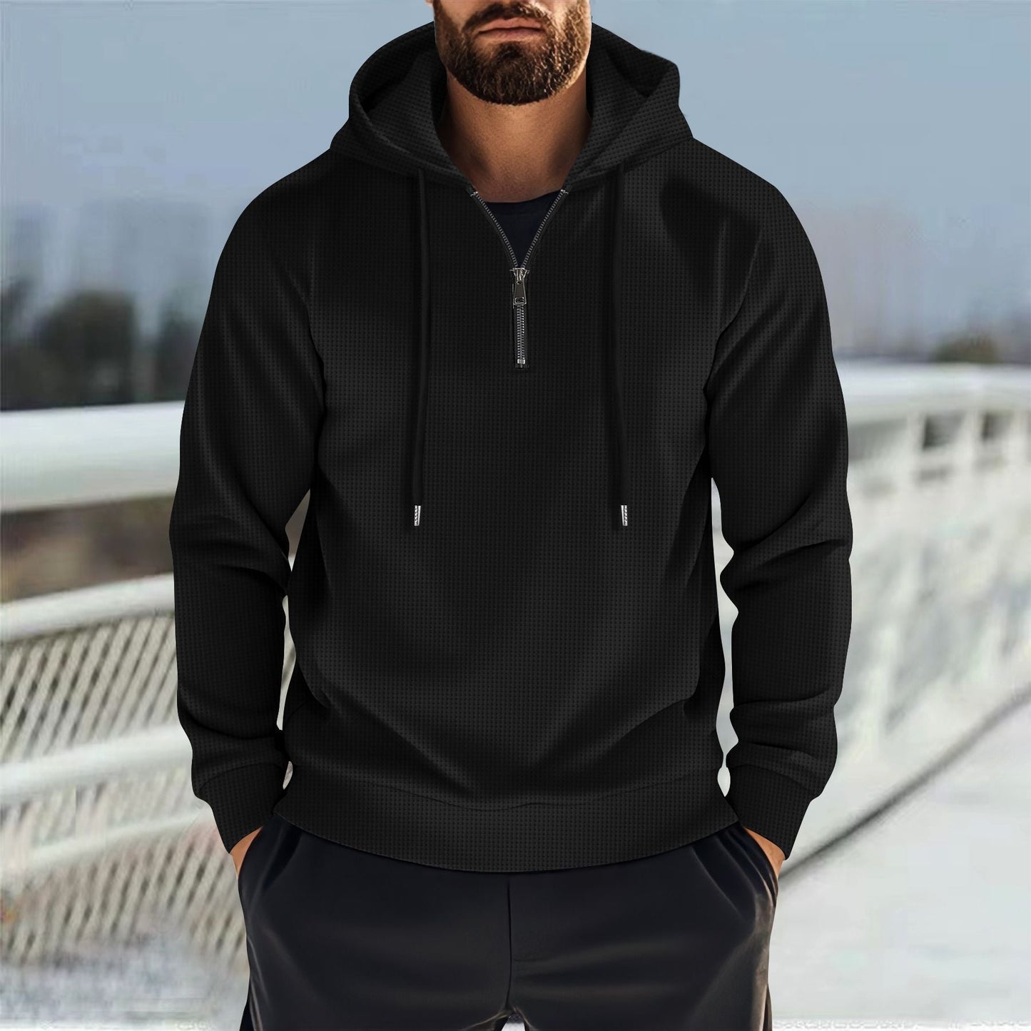 Herren Funktionspullover mit praktischem Reißverschluss und sportlichem Design ModeGeist