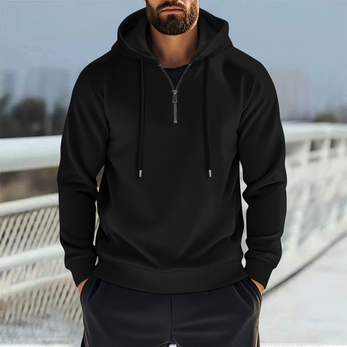 Herren Funktionspullover mit praktischem Reißverschluss und sportlichem Design ModeGeist