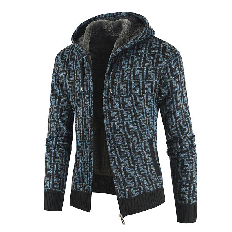 Herren Warm gefütterte Kapuzenjacke ModeGeist