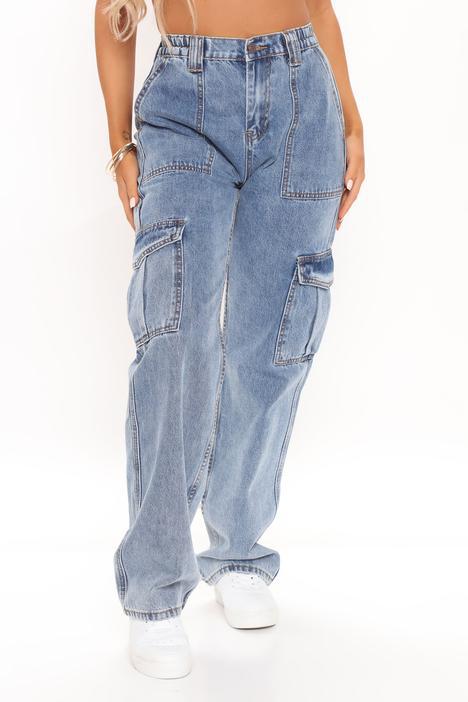 MODEGEIST Damenhose mit hohem Bund und vielen Taschen