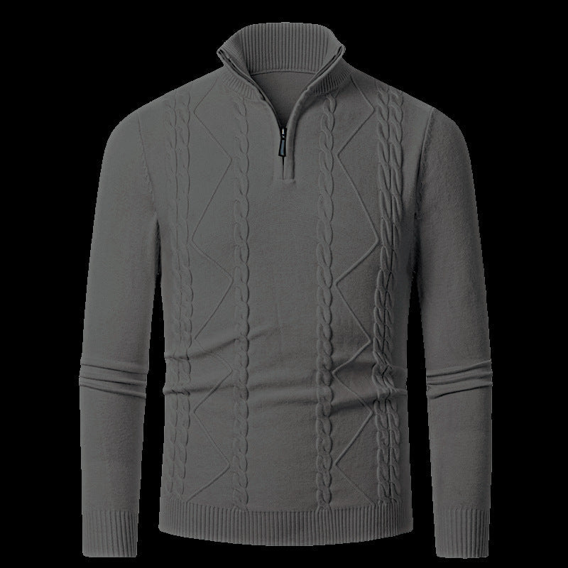 Herren Strickpullover mit modischem Reißverschluss ModeGeist