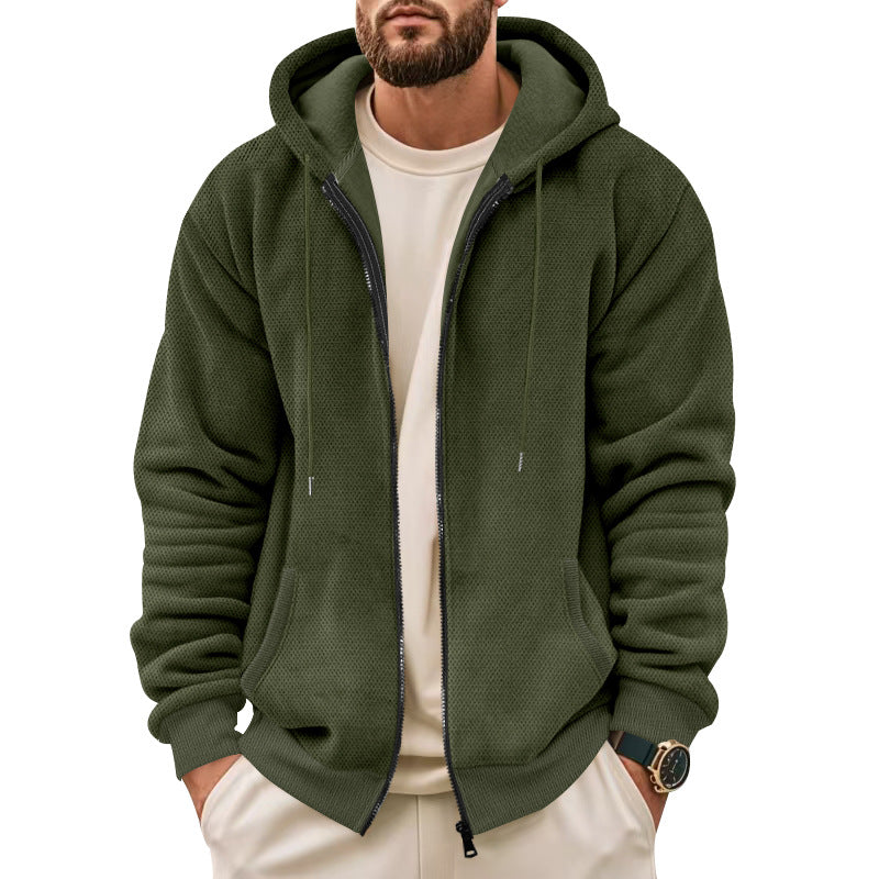 Herren Sportliche Kapuzenjacke mit innovativer Struktur ModeGeist