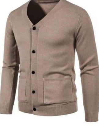 Herren Eleganter V-Ausschnitt Strickcardigan ModeGeist