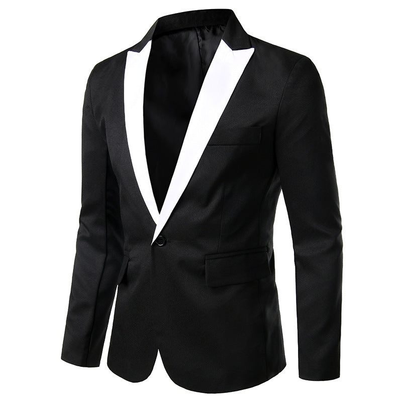 Herren eleganter Smoking-Blazer mit satinierter Kragenpartie ModeGeist
