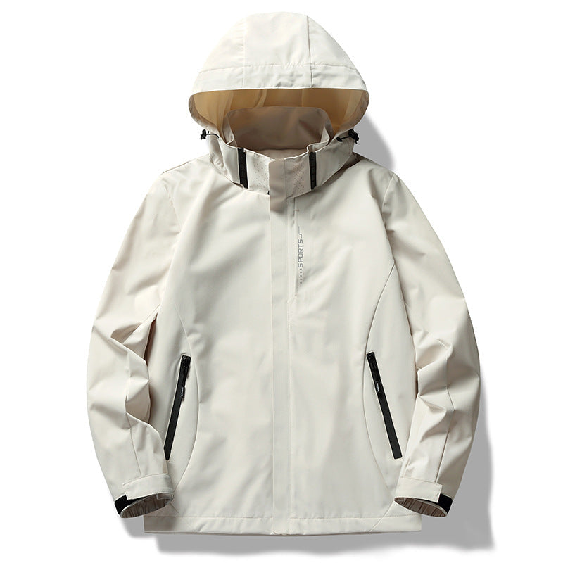 Damen wetterfeste Funktionsjacke mit verstellbarer Kapuze und atmungsaktiven Materialien ModeGeist