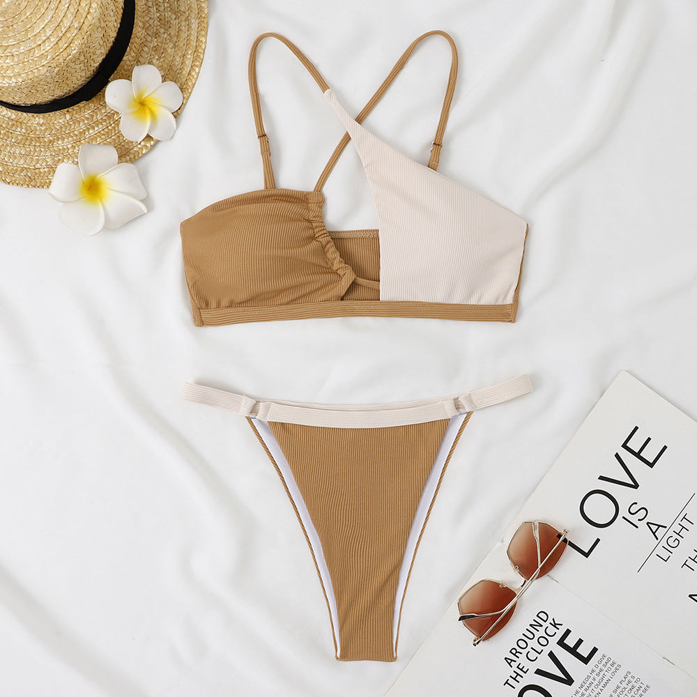 Frauen Bikini mit Raffung, modisch