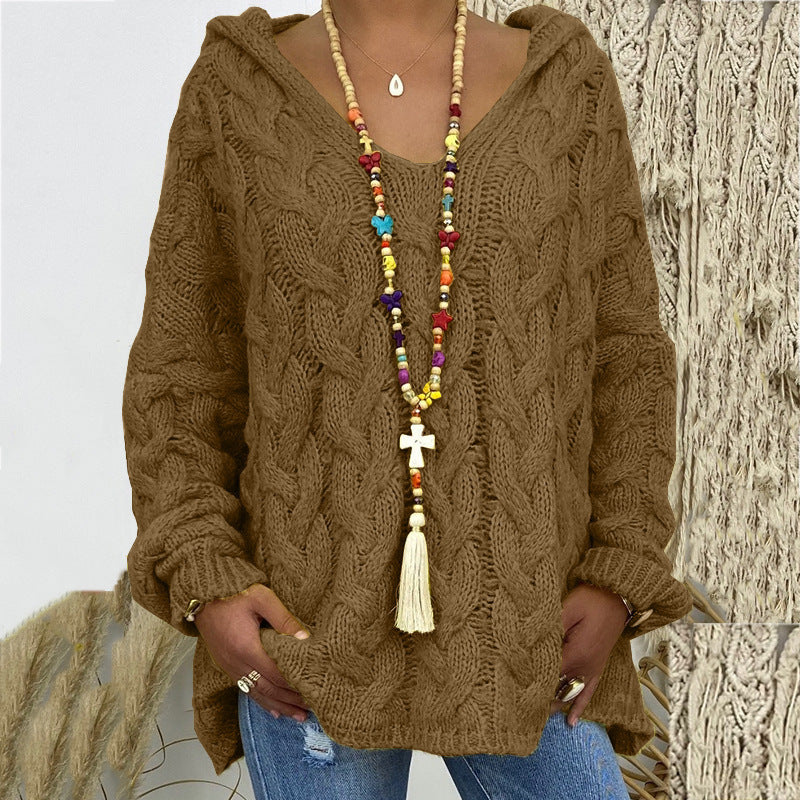 Capri-Style V-Neck Hoodie