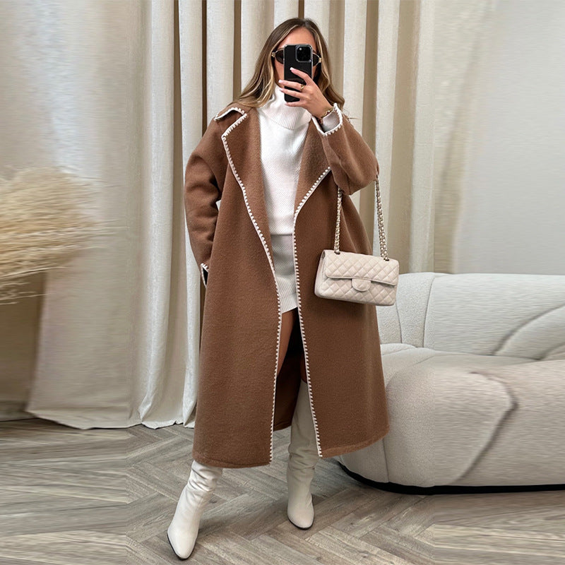 Damen Elegante Boucle-Mantel ModeGeist