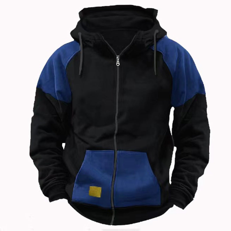 Herren sportliche Kapuzenjacke mit modischen Kontrastdetails ModeGeist