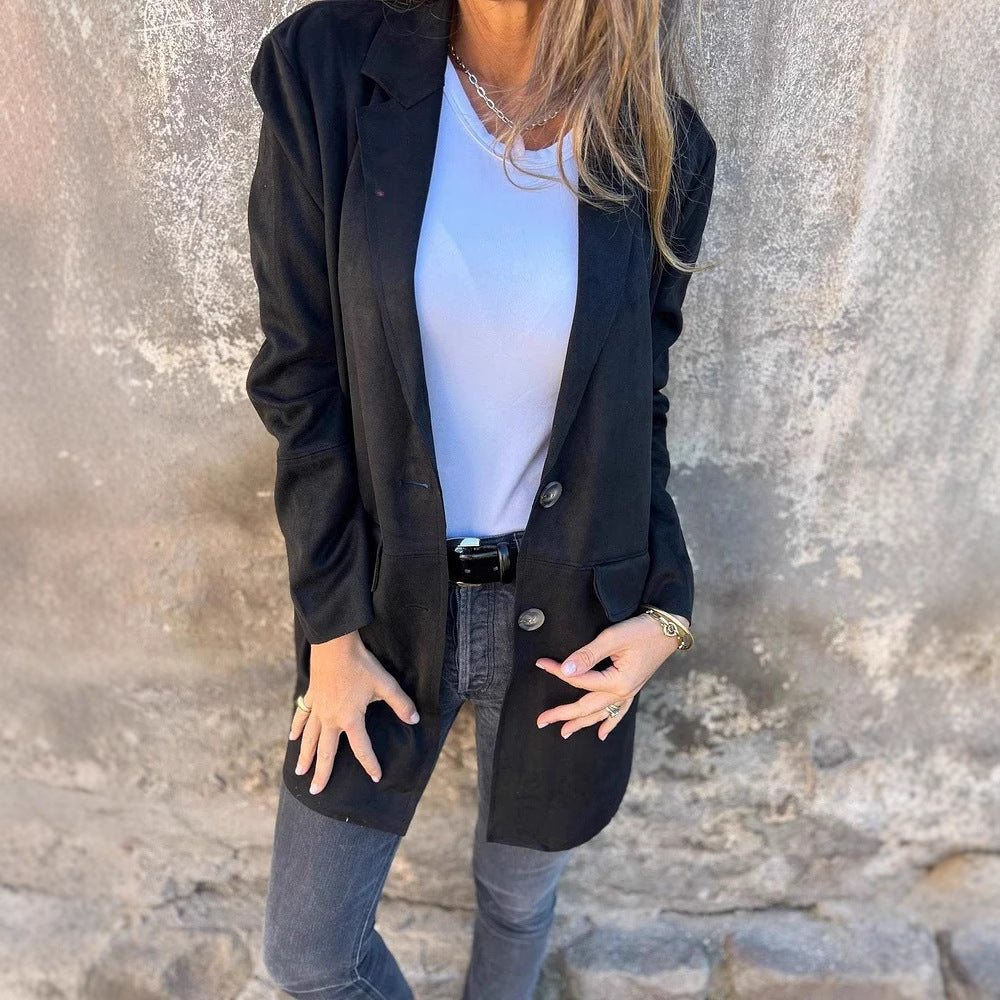 Damen modische und taillierte Longjacke ModeGeist