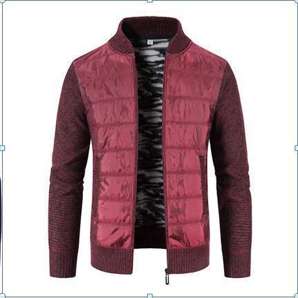 Herren Casual Übergangsjacke mit gestepptem Design und Strickdetails ModeGeist