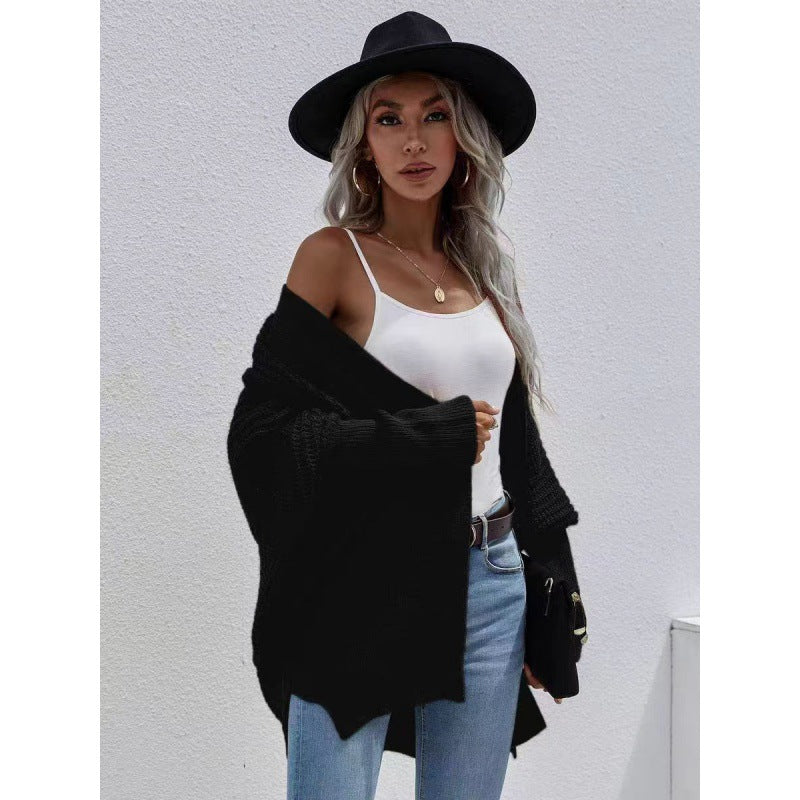 Damen luftige Strickjacke mit offenes Design und feiner Maschenstruktur ModeGeist