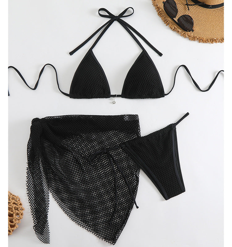 Eleganter Damen-Bikini mit Netz-Detail und verstellbaren Trägern von MODEGEIST