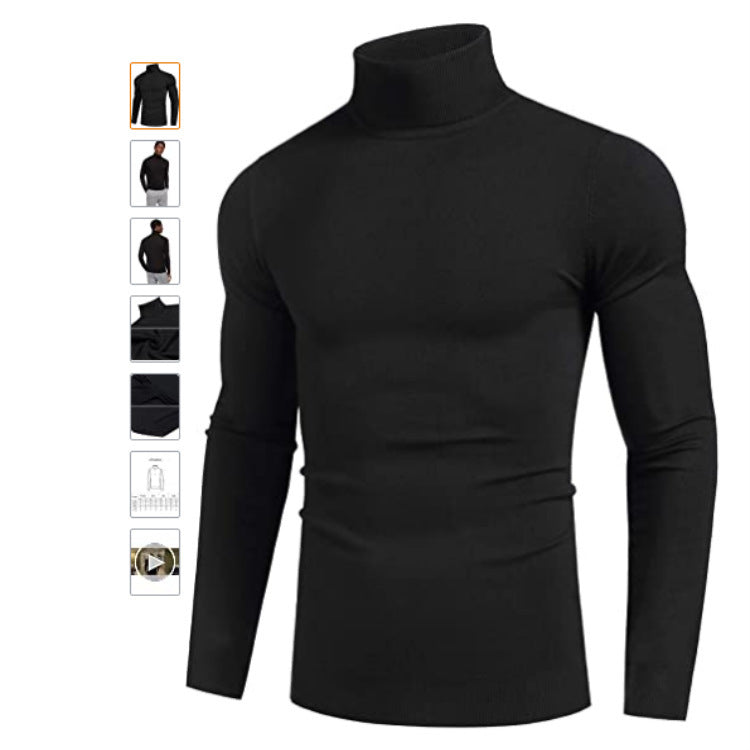 Herren hochabschließender Rollkragenpullover ModeGeist
