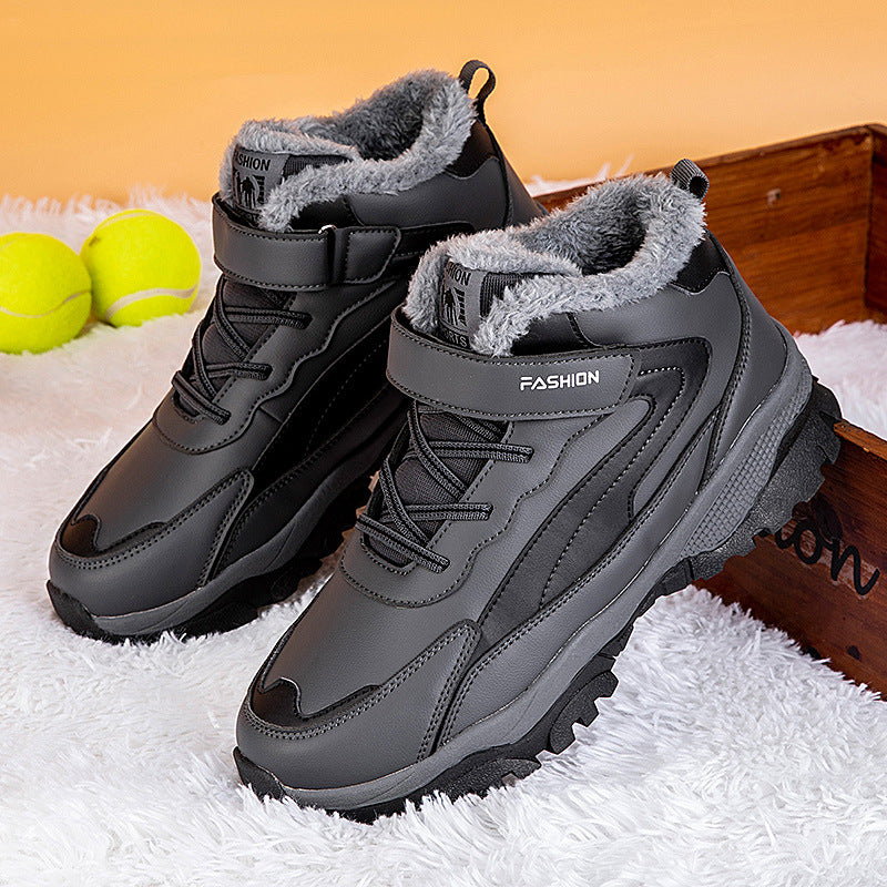 Damen Warm gefütterte Winterstiefel mit rutschfester Sohle und verstellbarem Klettverschluss ModeGeist