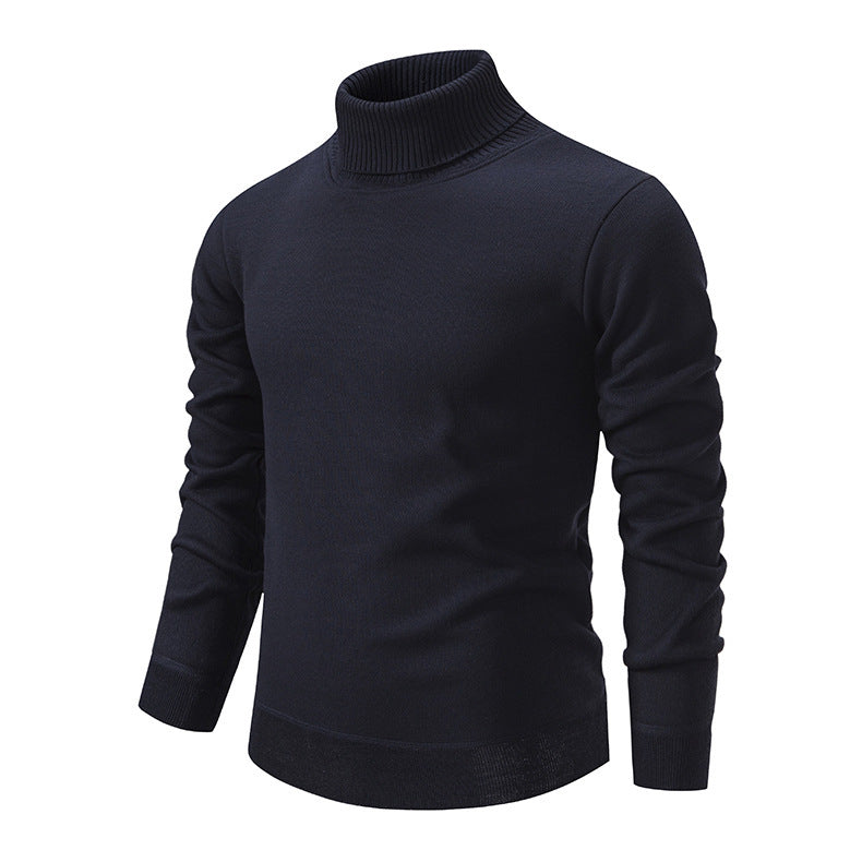 Herren Rollkragenpullover aus weichem Strick mit strukturiertem Design ModeGeist