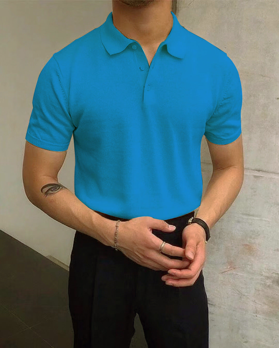 Herren Polo-Shirt aus atmungsaktiver Baumwolle mit elegantem Kragen ModeGeist