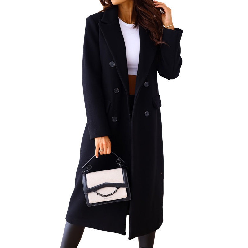 Damen Elegante und modische Wollmantel ModeGeist