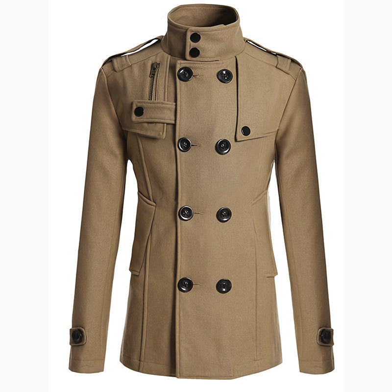 Damen Modischer Trenchcoat mit asymmetrischem Schnitt und praktischen Taschen ModeGeist