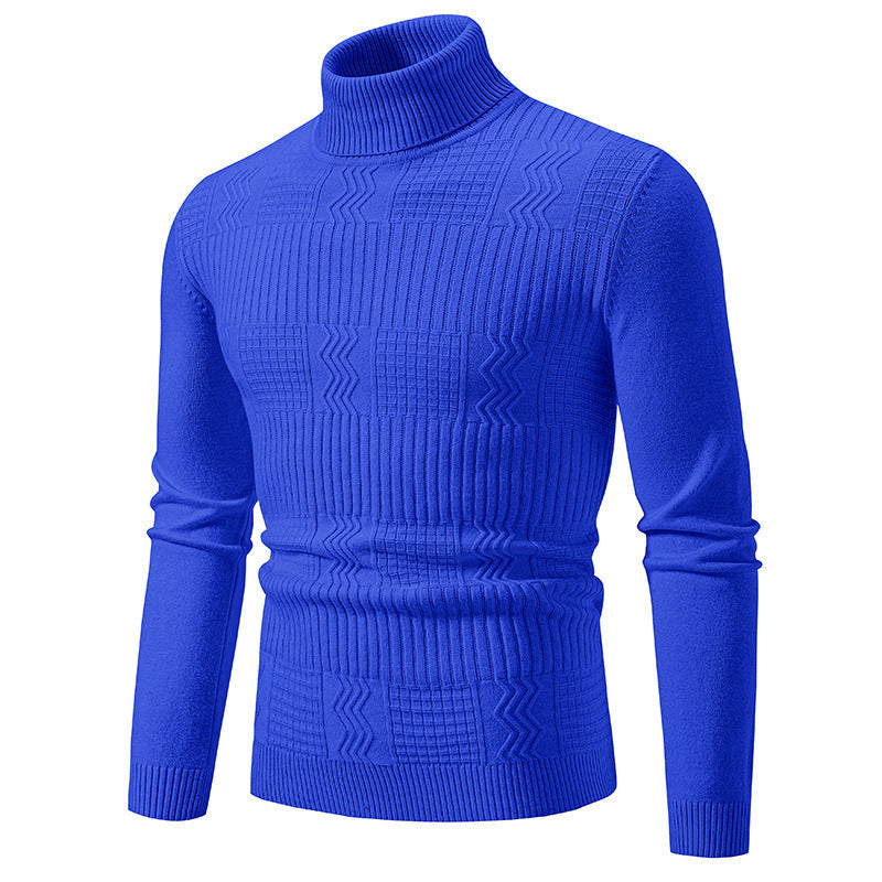 Herren eleganter Rollkragenpullover mit strukturiertem Design ModeGeist