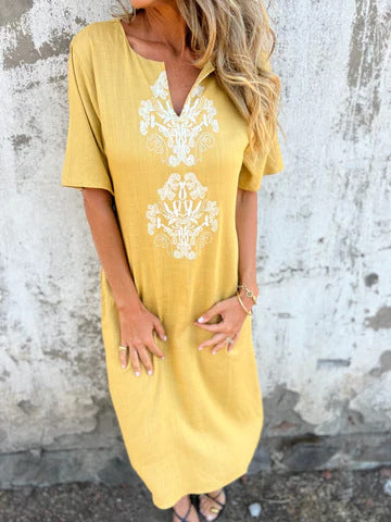 Damen Sommerliches Kleid mit aufwendiger Stickerei ModeGeist